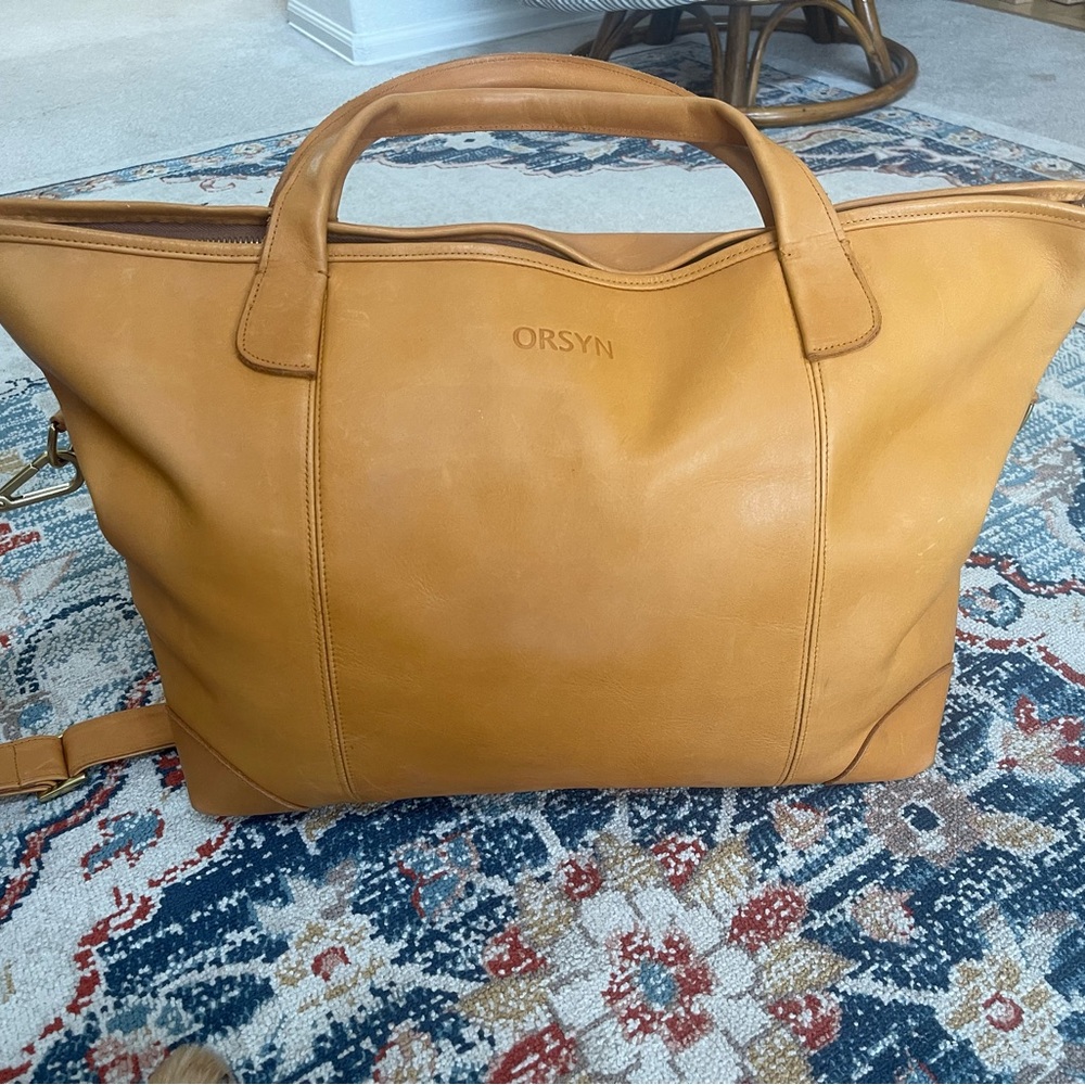 ORSYN Natural Leather Weekender